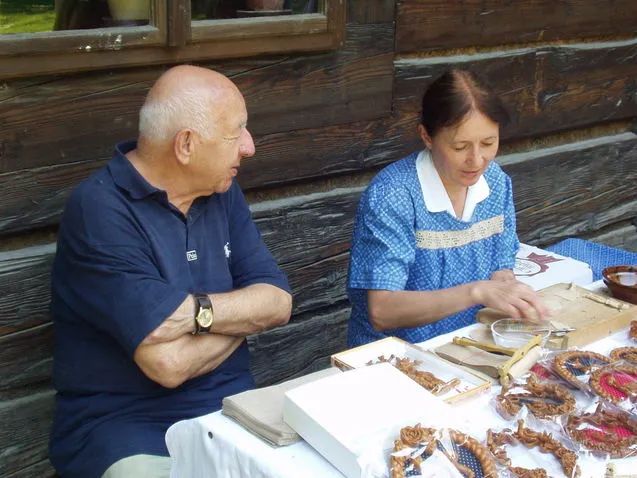 S Jiřím Demlem na jarmarku – Rožnov pod Radhoštěm, 25. 6. 2005
